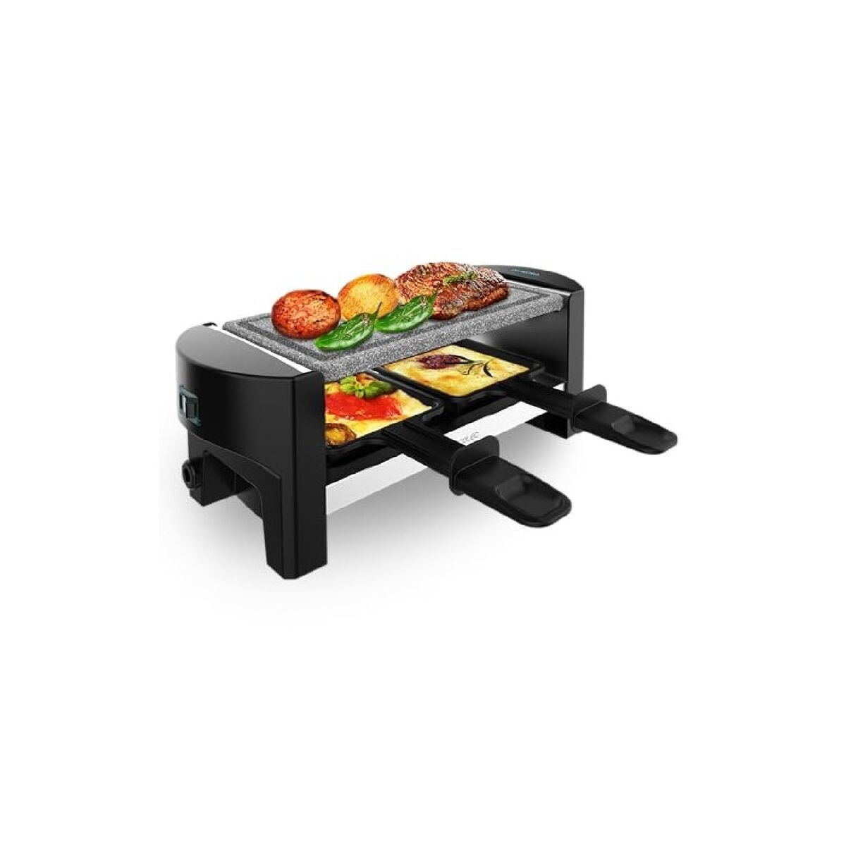 Plancha raclette électrique compacte – Moderne et conviviale