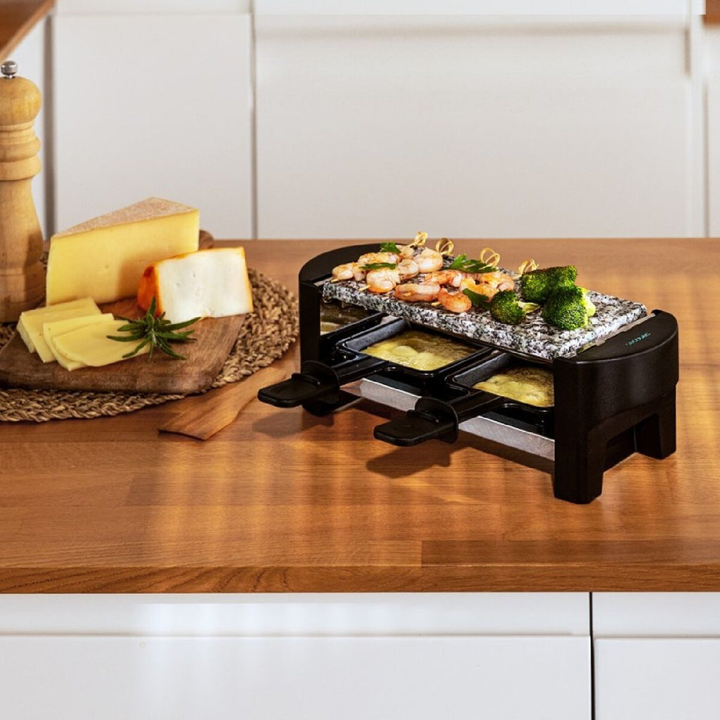 Plancha raclette électrique compacte – Moderne et conviviale