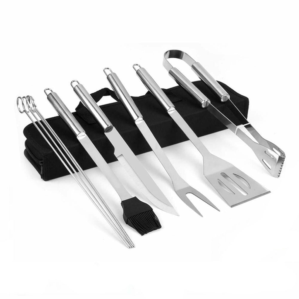 Set complet de 9 ustensiles barbecue en acier inoxydable – Kit BBQ avec housse de rangement