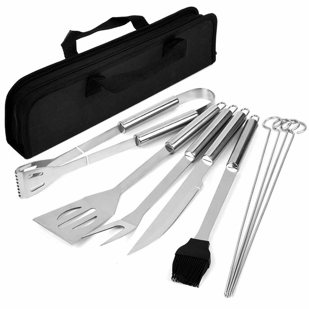 Set complet de 9 ustensiles barbecue en acier inoxydable – Kit BBQ avec housse de rangement