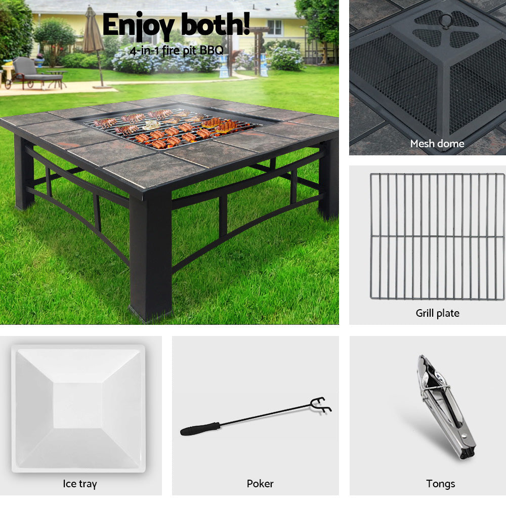 Brasero-barbecue 4 en 1