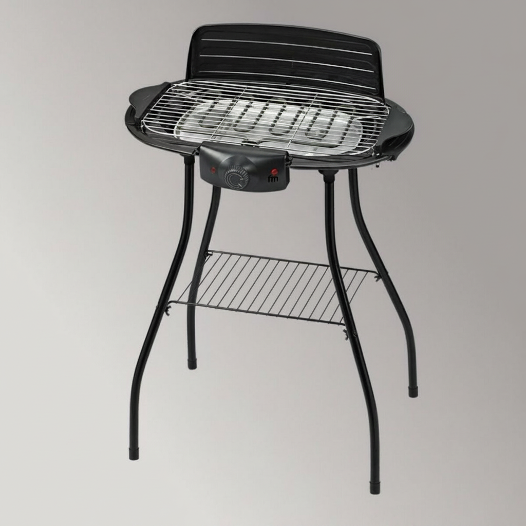 Barbecue électrique sur pied 2000W – Compact et pratique