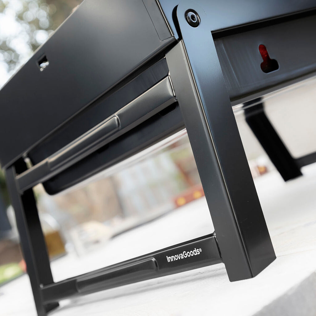 Barbecue pliable et portable à charbon de bois