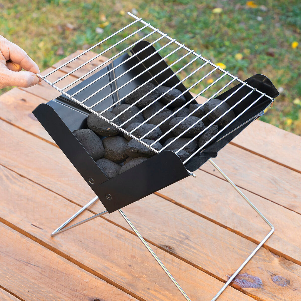 Mini Barbecue Portable Pliable – Grill Charbon Compact pour Camping, Pique-nique & Voyage