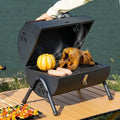 Barbecue portable pliable avec couvercle – Compact et transportable