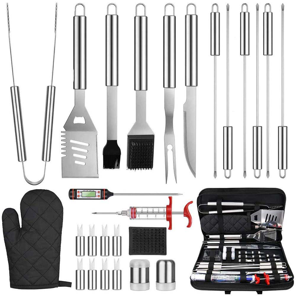 Kit complet accessoires barbecue 25 pièces – Set BBQ premium avec housse de rangement